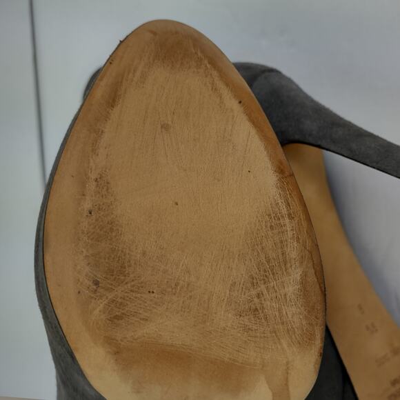 SAKS FIFTH AVENUE Suede Gray Boots Size 9 1/2 - Picture 13 of 16